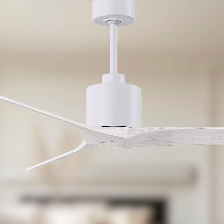Image 5 60" Matthews Mollywood Matte White Outdoor Ceiling Fan with Remote more views