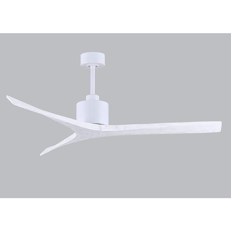 Image 6 60" Matthews Mollywood Matte White Outdoor Ceiling Fan with Remote more views