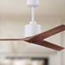 5_60" Matthews Mollywood Matte White Walnut Outdoor Fan with Remote more views