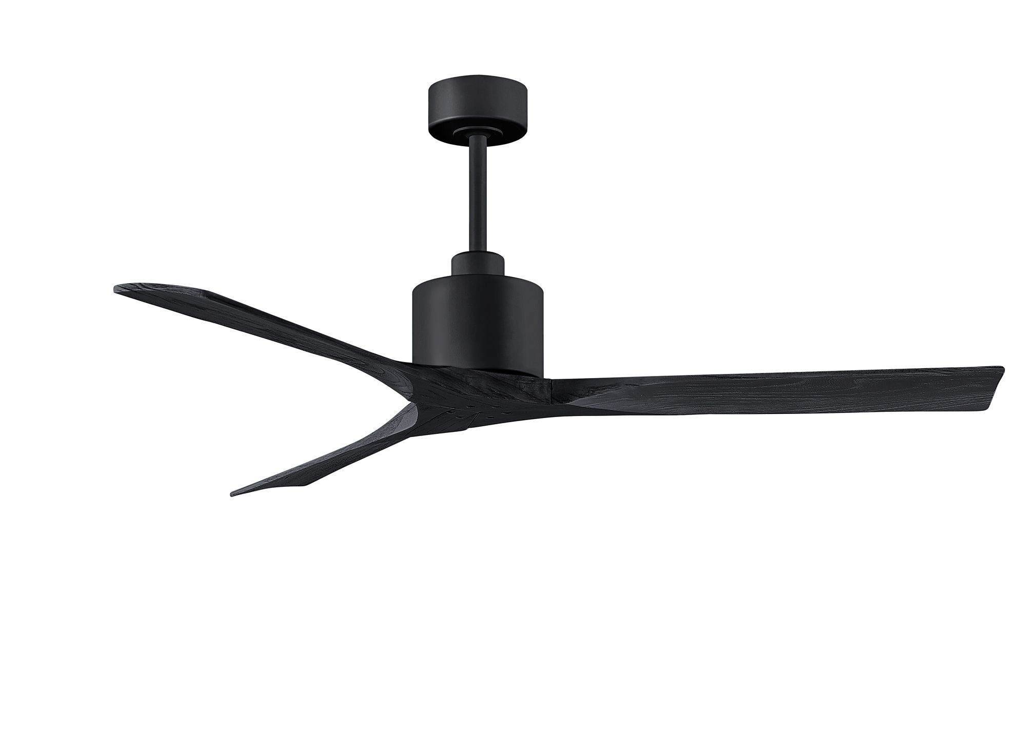 Image 2 60" Matthews Nan 60" Matte Black Damp Ceiling Fan with Remote more views