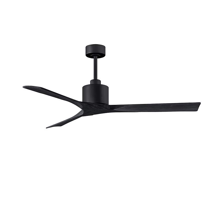 Image 2 60" Matthews Nan 60" Matte Black Damp Ceiling Fan with Remote more views