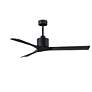 60" Matthews Nan 60" Matte Black Damp Ceiling Fan with Remote
