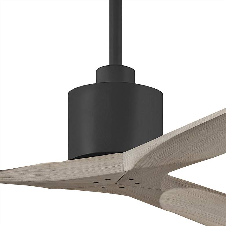 Image 2 60" Matthews Nan Black and Gray Ash Outdoor Ceiling Fan with Remote more views