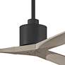 60" Matthews Nan Black and Gray Ash Outdoor Ceiling Fan with Remote