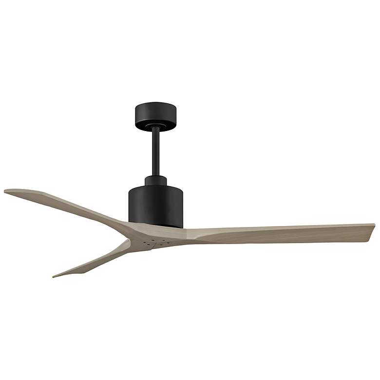 Image 3 60 inch Matthews Nan Black and Gray Ash Outdoor Ceiling Fan with Remote more views