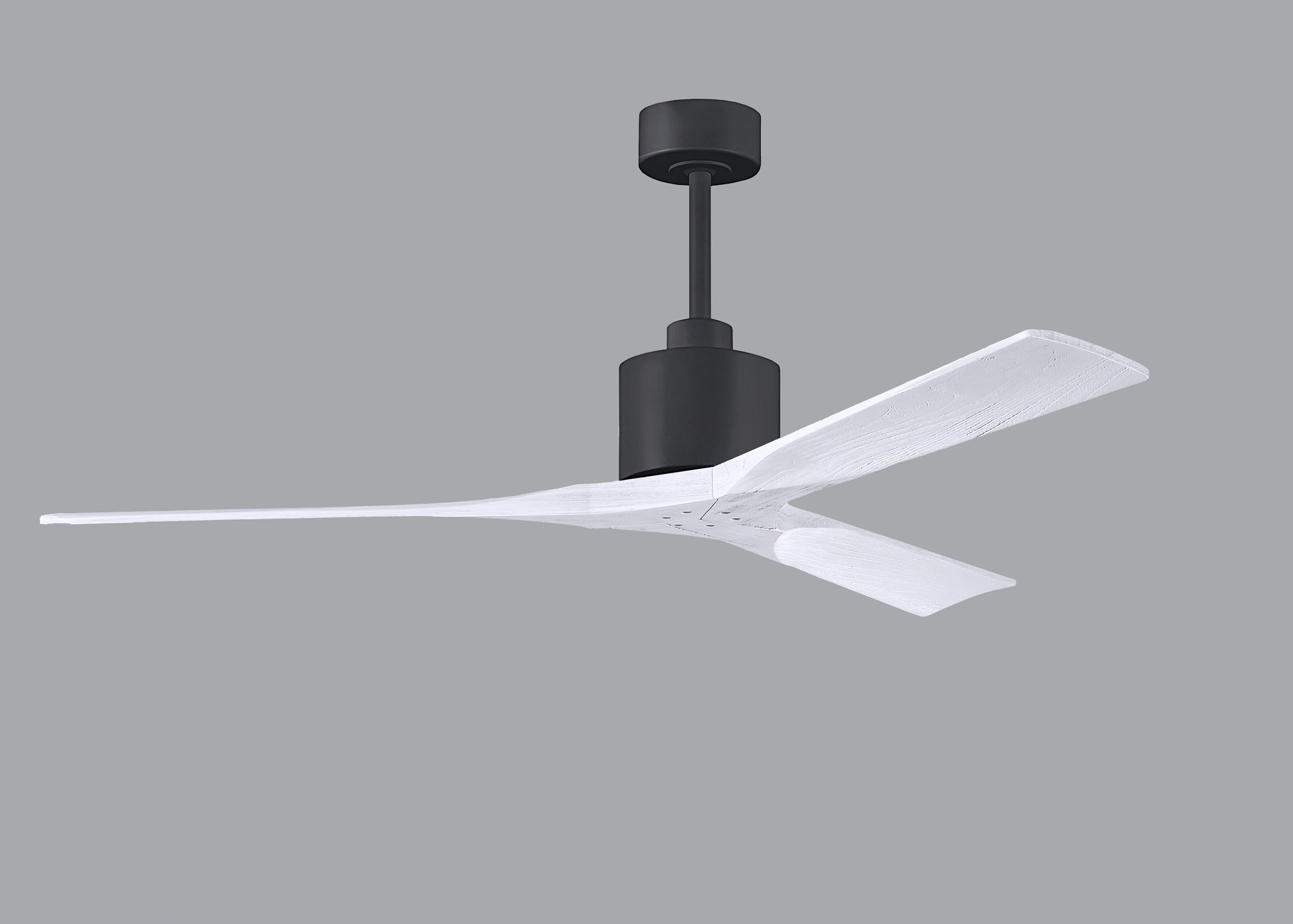 Image 3 60" Matthews Nan Black and White Outdoor Ceiling Fan with Remote more views