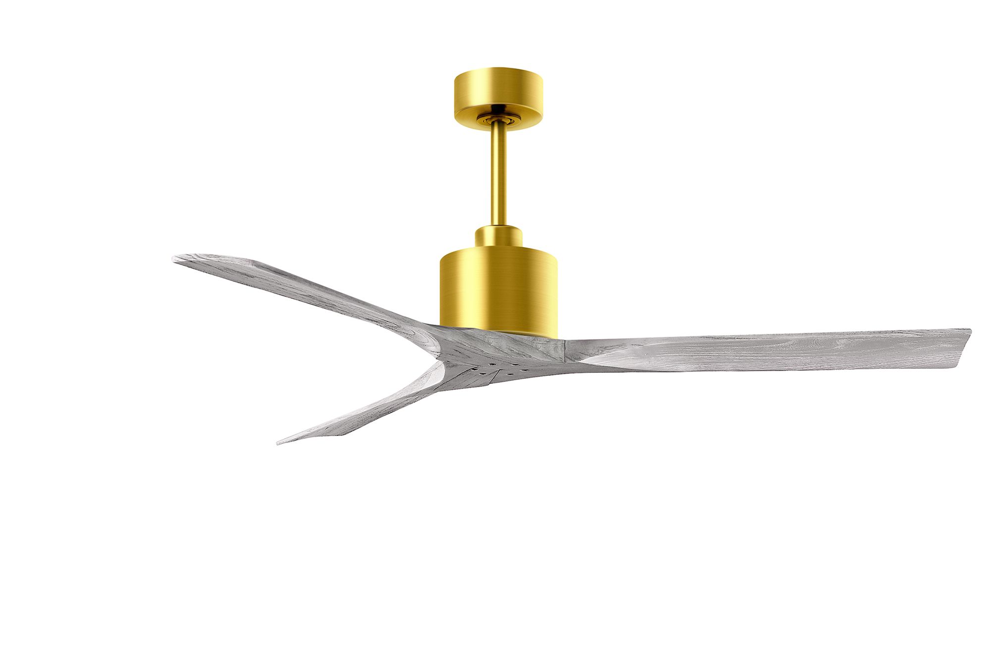 Image 2 60" Matthews Nan Brass and Barnwood Outdoor Ceiling Fan with Remote more views