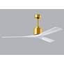 2_60" Matthews Nan Brass and White Outdoor Ceiling Fan with Remote more views