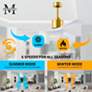 6_60" Matthews Nan Brass and White Outdoor Ceiling Fan with Remote more views