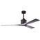 60" Matthews Nan Bronze and Barnwood Outdoor Ceiling Fan with Remote
