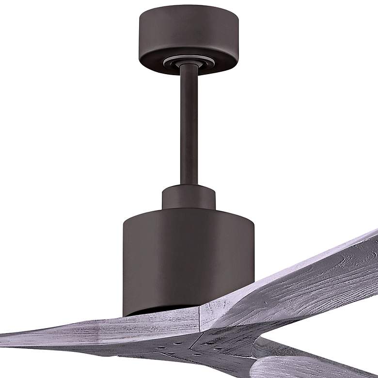 Image 2 60" Matthews Nan Bronze and Barnwood Outdoor Ceiling Fan with Remote more views