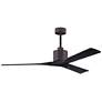 60" Matthews Nan Bronze and Black Outdoor Ceiling Fan with Remote