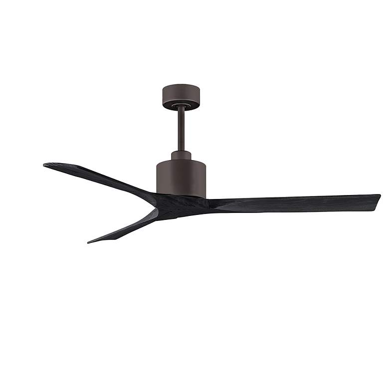 Image 2 60" Matthews Nan Bronze and Black Outdoor Ceiling Fan with Remote more views