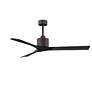 60" Matthews Nan Bronze and Black Outdoor Ceiling Fan with Remote