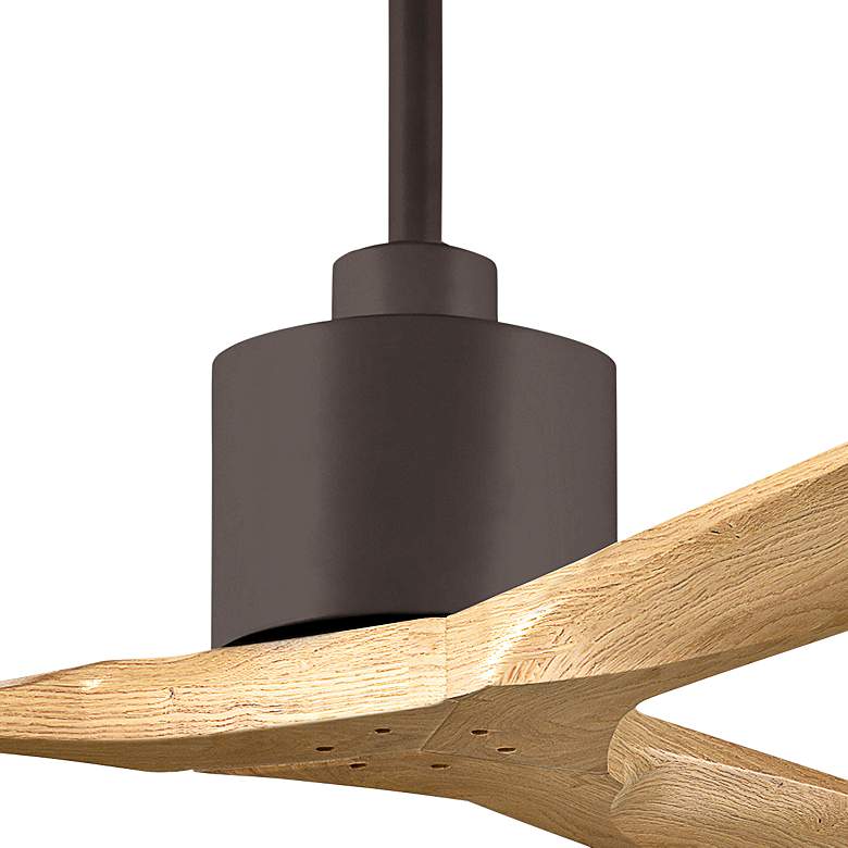 Image 2 60" Matthews Nan Bronze and Maple Outdoor Ceiling Fan with Remote more views