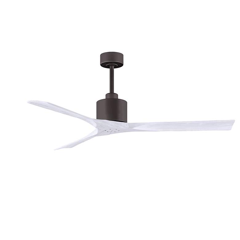 Image 2 60" Matthews Nan Bronze and White Outdoor Ceiling Fan with Remote more views