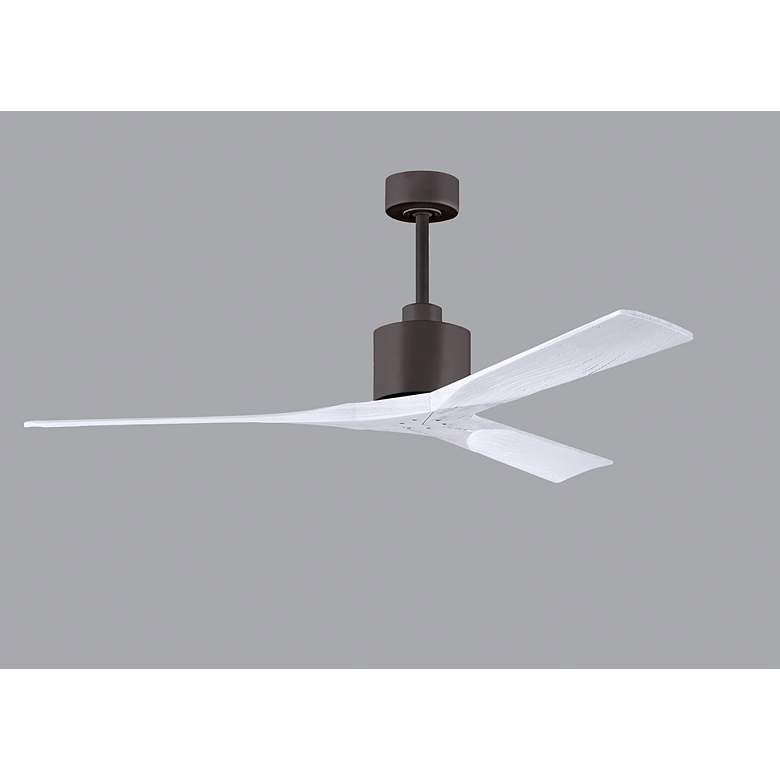 Image 3 60" Matthews Nan Bronze and White Outdoor Ceiling Fan with Remote more views