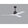 3_60" Matthews Nan Bronze and White Outdoor Ceiling Fan with Remote more views