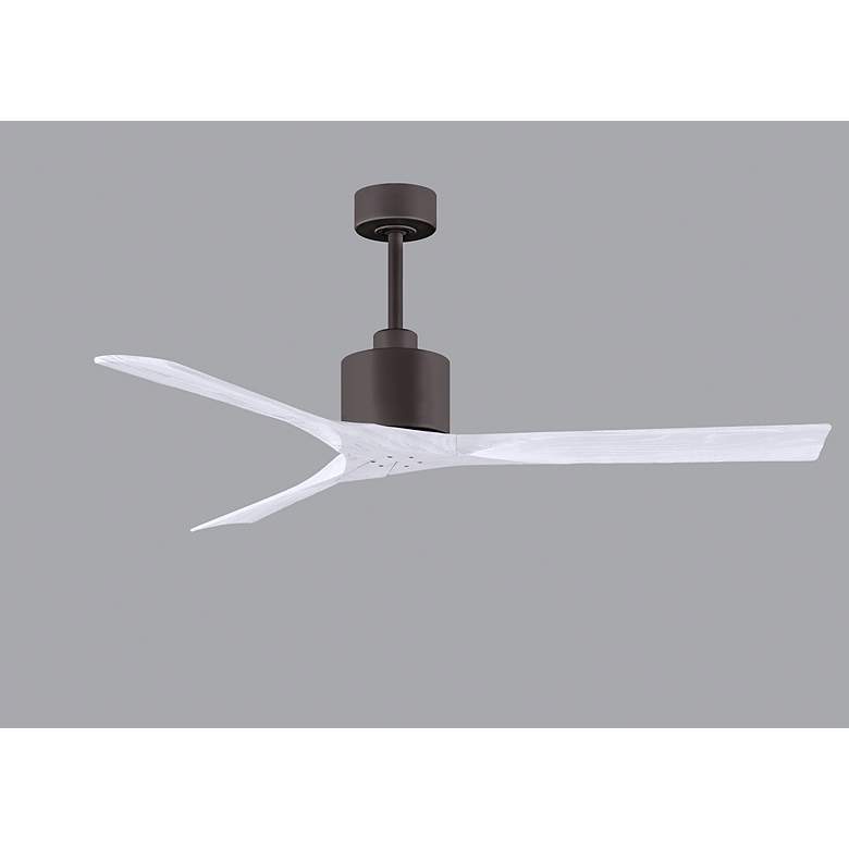 Image 4 60" Matthews Nan Bronze and White Outdoor Ceiling Fan with Remote more views