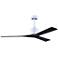 60" Matthews Nan White and Black Outdoor Ceiling Fan with Remote