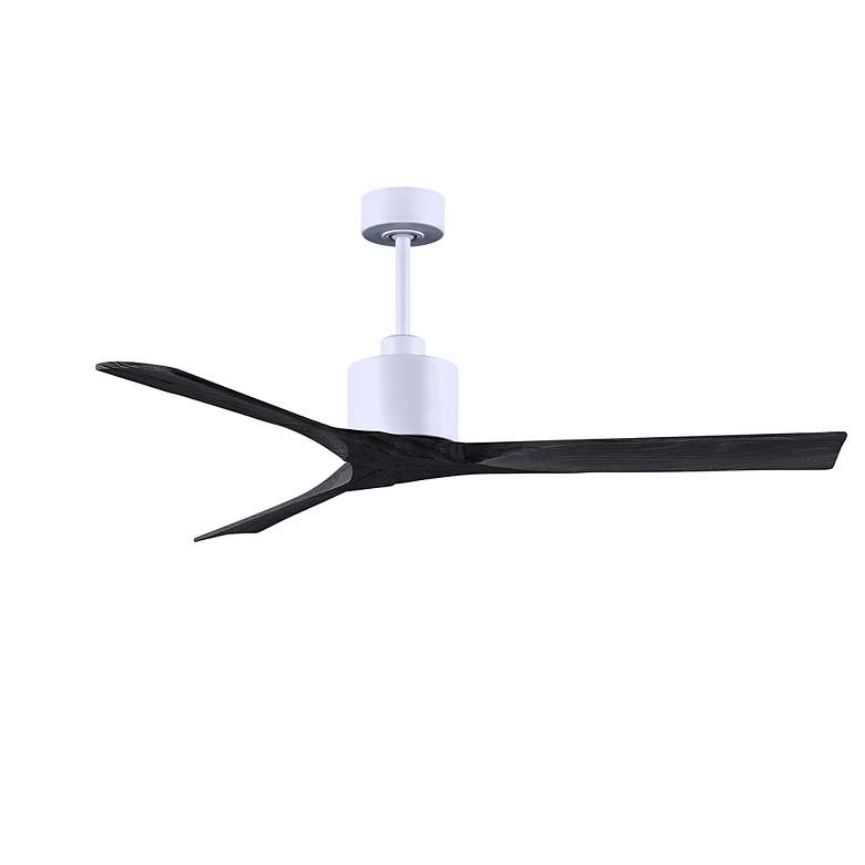 Image 2 60" Matthews Nan White and Black Outdoor Ceiling Fan with Remote more views