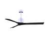 60" Matthews Nan White and Black Outdoor Ceiling Fan with Remote