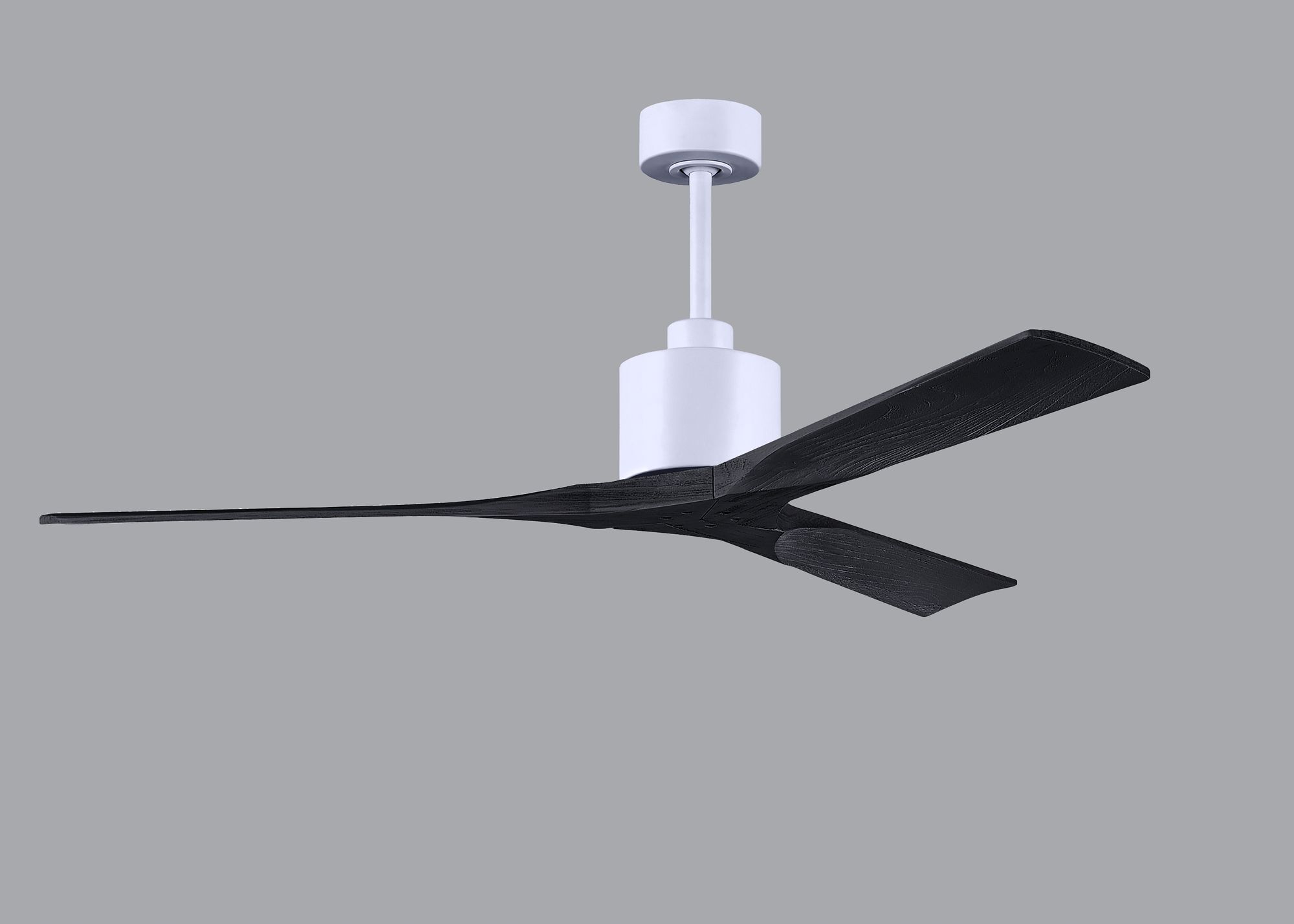 Image 3 60" Matthews Nan White and Black Outdoor Ceiling Fan with Remote more views