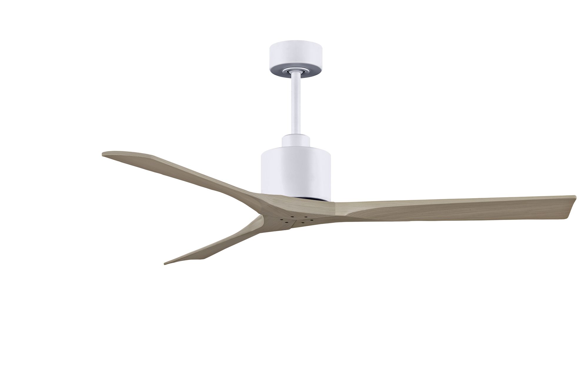 Image 2 60" Matthews Nan White and Gray Ash Outdoor Ceiling Fan with Remote more views