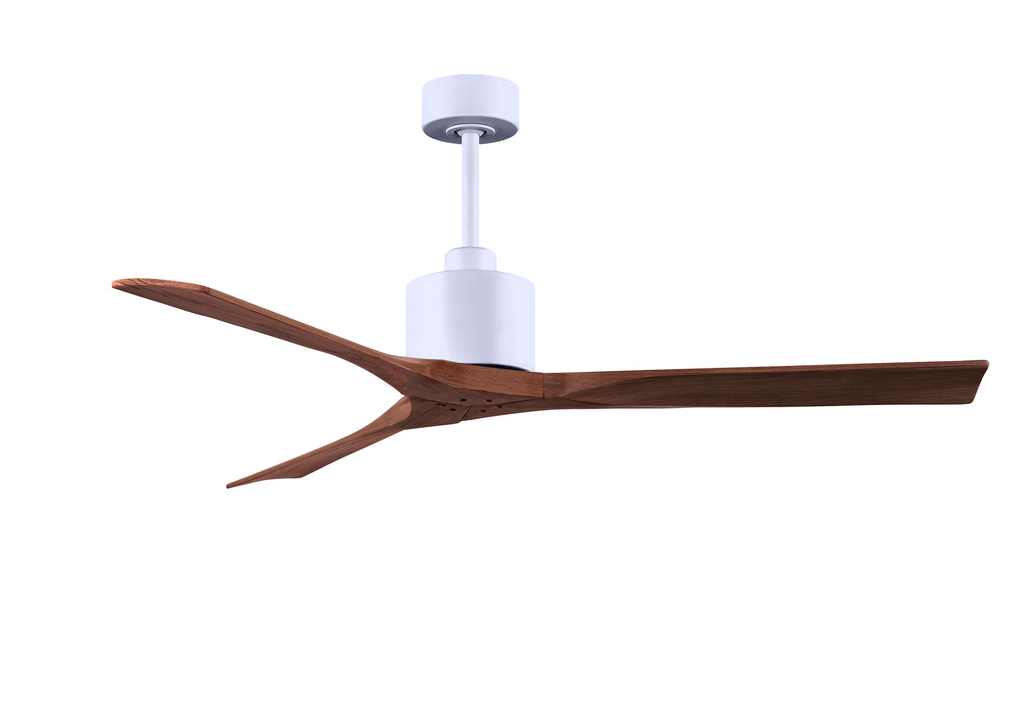 Image 2 60" Matthews Nan White and Walnut Outdoor Ceiling Fan with Remote more views