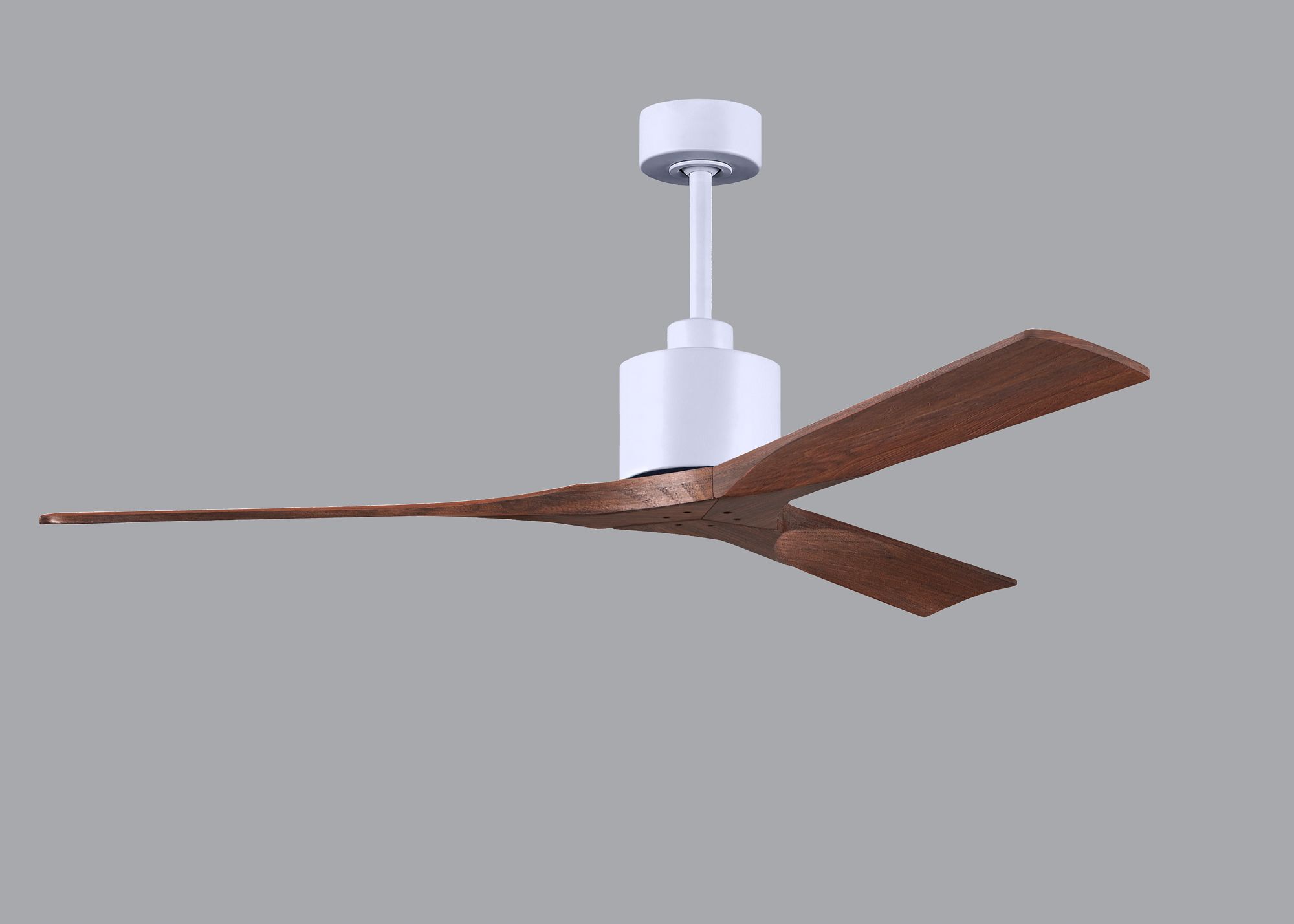 Image 3 60" Matthews Nan White and Walnut Outdoor Ceiling Fan with Remote more views