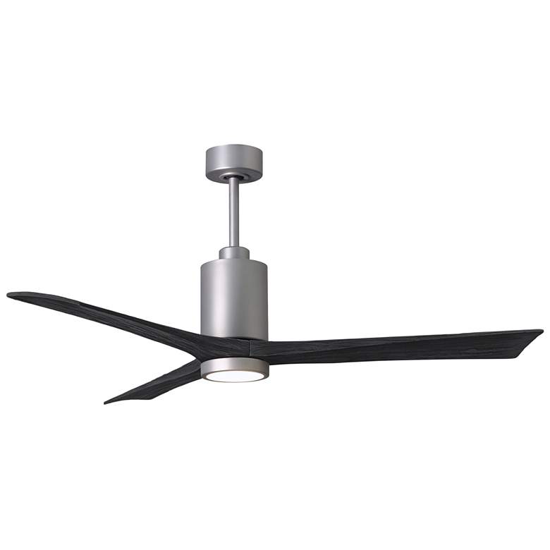 Image 1 60 inch Matthews Patricia-3 Brushed Nickel Matte Black Damp Ceiling Fan