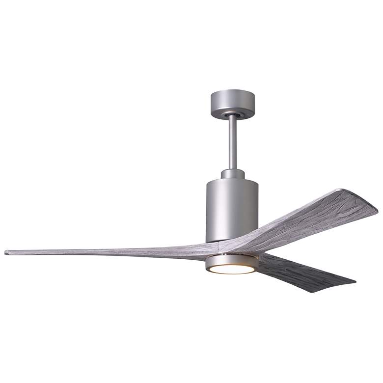 Image 1 60" Matthews Patricia-3 Brushed Nickel Wood LED Ceiling Fan