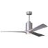 60" Matthews Patricia-3 Brushed Nickel Wood LED Ceiling Fan