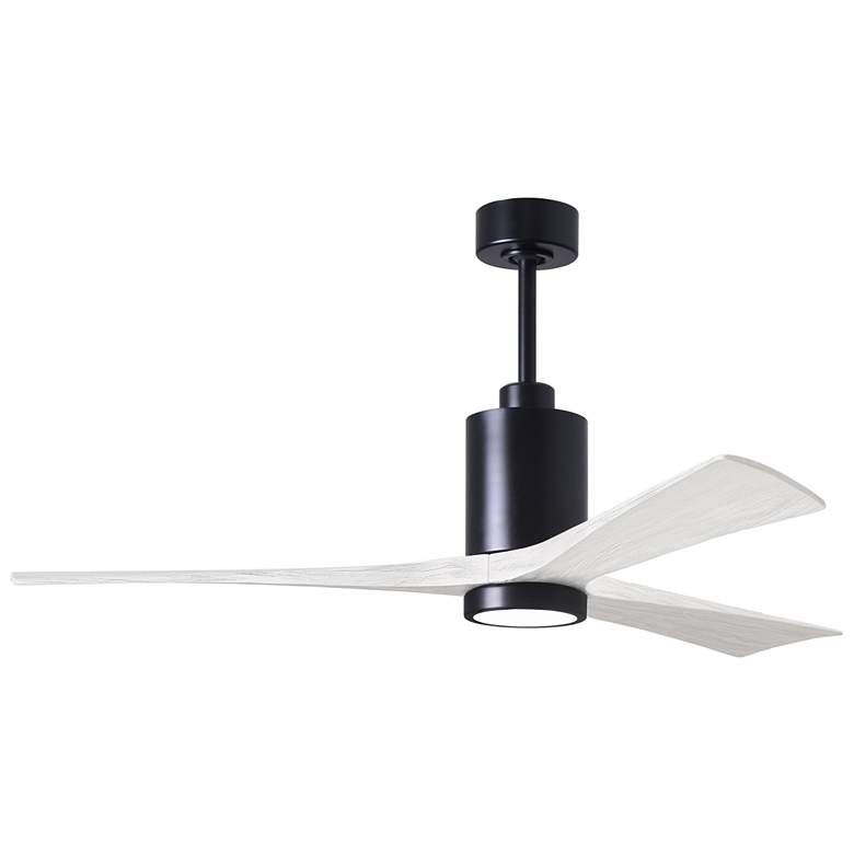 Image 1 60 inch Matthews Patricia-3 Damp Matte Black and White Ceiling Fan