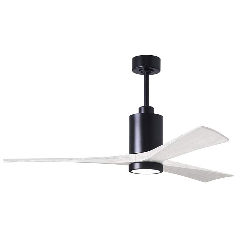 Image 1 60" Matthews Patricia-3 Damp Matte Black and White Ceiling Fan