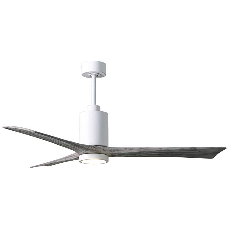 60&quot; Matthews Patricia-3 Gloss White LED Damp Ceiling Fan with Remote