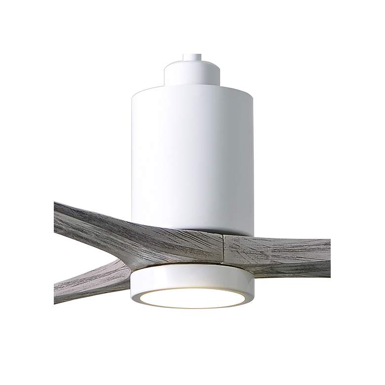 Image 3 60" Matthews Patricia-3 Gloss White LED Damp Ceiling Fan with Remote more views