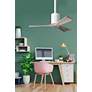 5_60" Matthews Patricia-3 Gloss White LED Damp Ceiling Fan with Remote more views