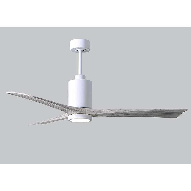 Image 6 60" Matthews Patricia-3 Gloss White LED Damp Ceiling Fan with Remote more views