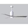 6_60" Matthews Patricia-3 Gloss White LED Damp Ceiling Fan with Remote more views