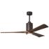 60" Matthews Patricia-3 LED Damp Bronze Walnut Blades Ceiling Fan