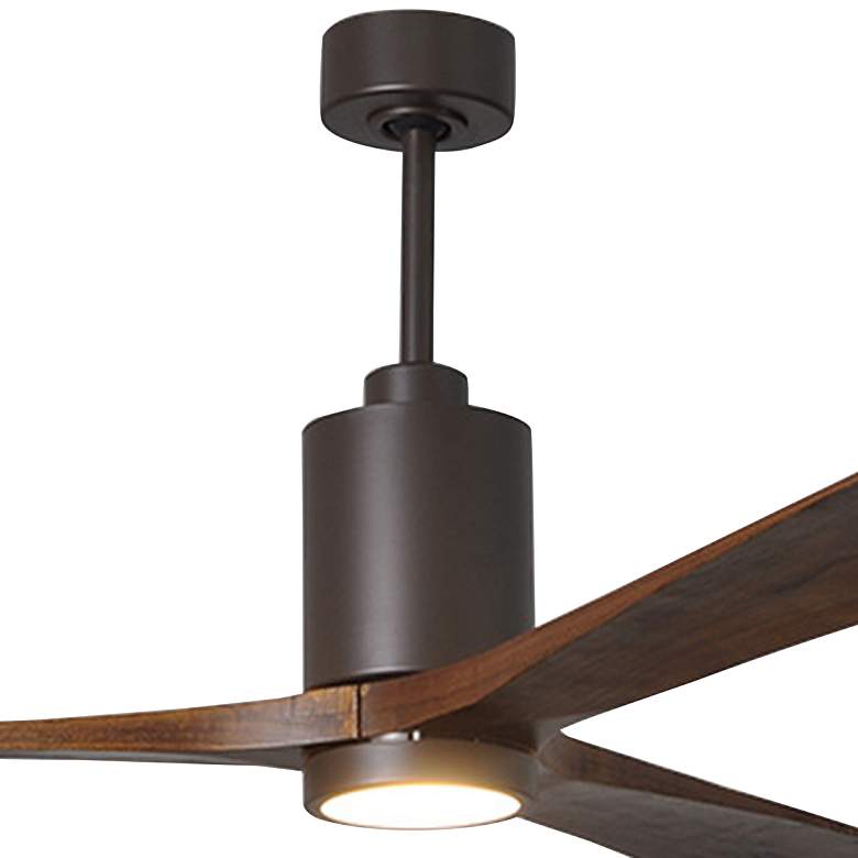 Image 3 60" Matthews Patricia-3 LED Damp Bronze Walnut Blades Ceiling Fan more views