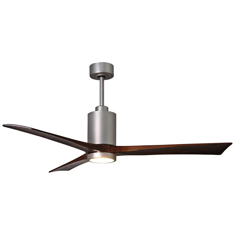 Image 2 60 inch Matthews Patricia-3 Nickel Damp Rated LED Ceiling Fan with Remote