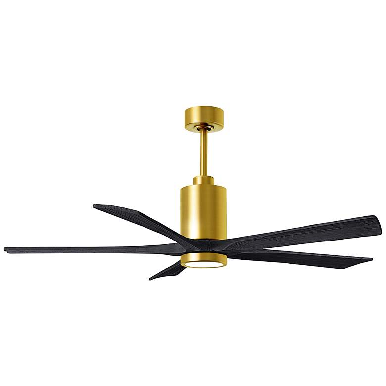 Image 2 60" Matthews Patricia-5 Brass and Black Five Blade Ceiling Fan