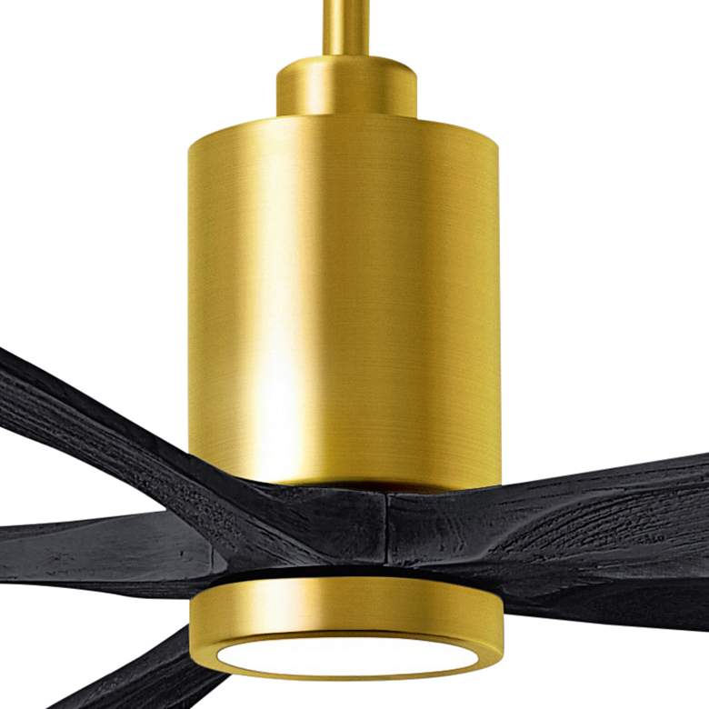 Image 3 60" Matthews Patricia-5 Brass and Black Five Blade Ceiling Fan more views