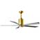 60" Matthews Patricia-5 Brass Barnwood LED Ceiling Fan