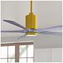 1_60" Matthews Patricia-5 Brass Barnwood LED Ceiling Fan