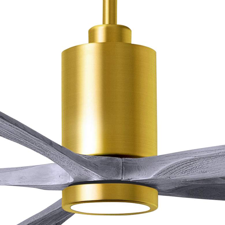 Image 3 60" Matthews Patricia-5 Brass Barnwood LED Ceiling Fan more views