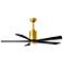 60" Matthews Patricia-5 Brushed Brass Black LED Ceiling Fan