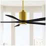 1_60" Matthews Patricia-5 Brushed Brass Black LED Ceiling Fan